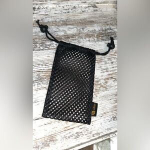 Black Mesh Drawstring Pouch